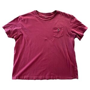 Polo Ralph Lauren Pocket Tee Mens XXL Burgundy Minimalist Americana Fall Staple
